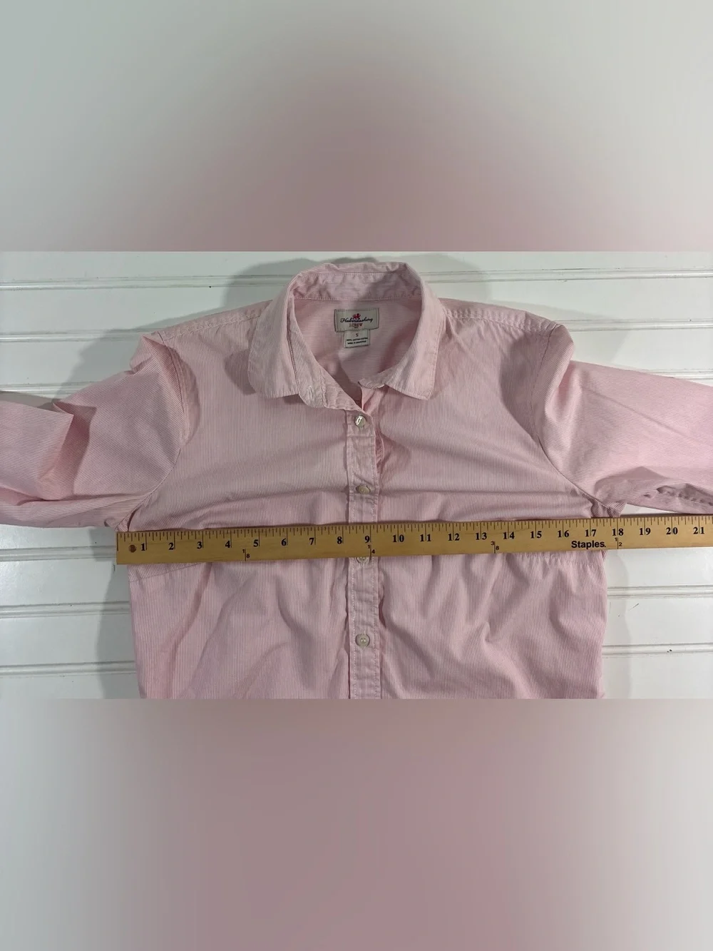 J Crew Haberdashery Shirt Button Up Women’s Size Small Striped Pink Coastal
